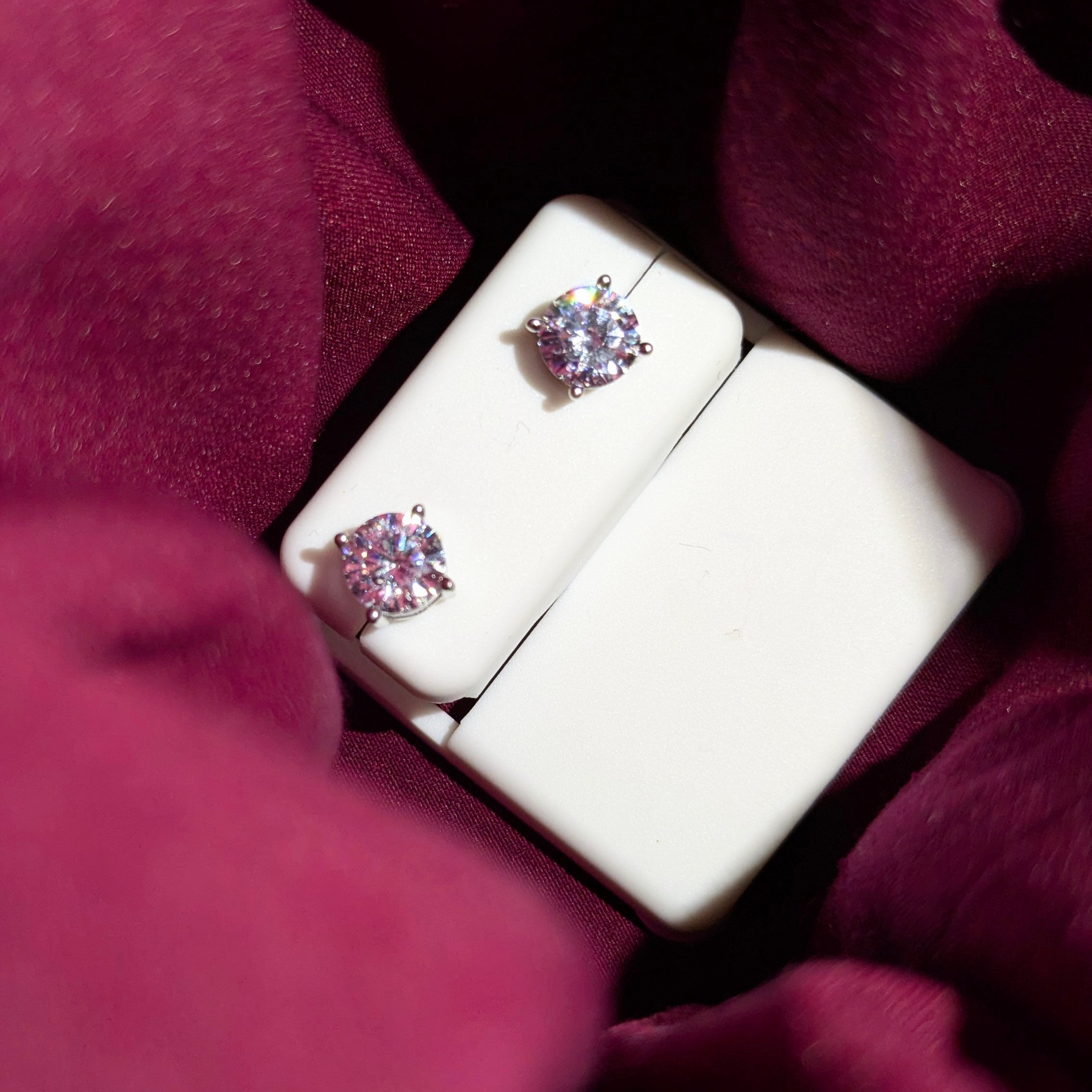 925 Moissanite Earrings – Sparkle with Sentiment