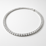 Moissanite Tennis Necklace – 925 Sterling Silver, 16.1 CTTW
