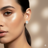 Round Diamond Cluster Stud Earrings – Sparkle That Defines Elegance