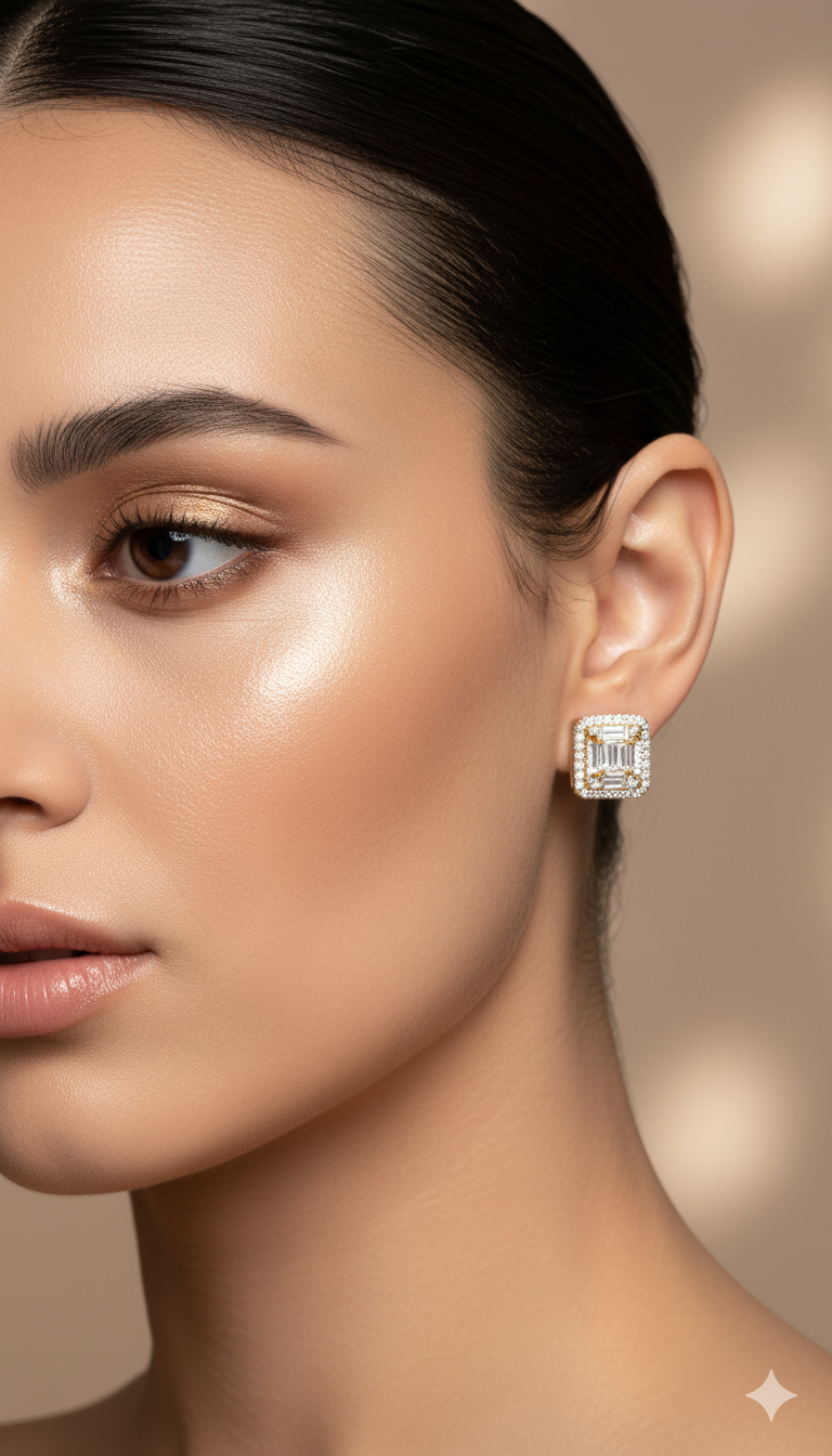 1.00 CTTW Moissanite Earrings – Sparkle with Elegance