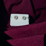 Round Diamond Cluster Stud Earrings – Sparkle That Defines Elegance