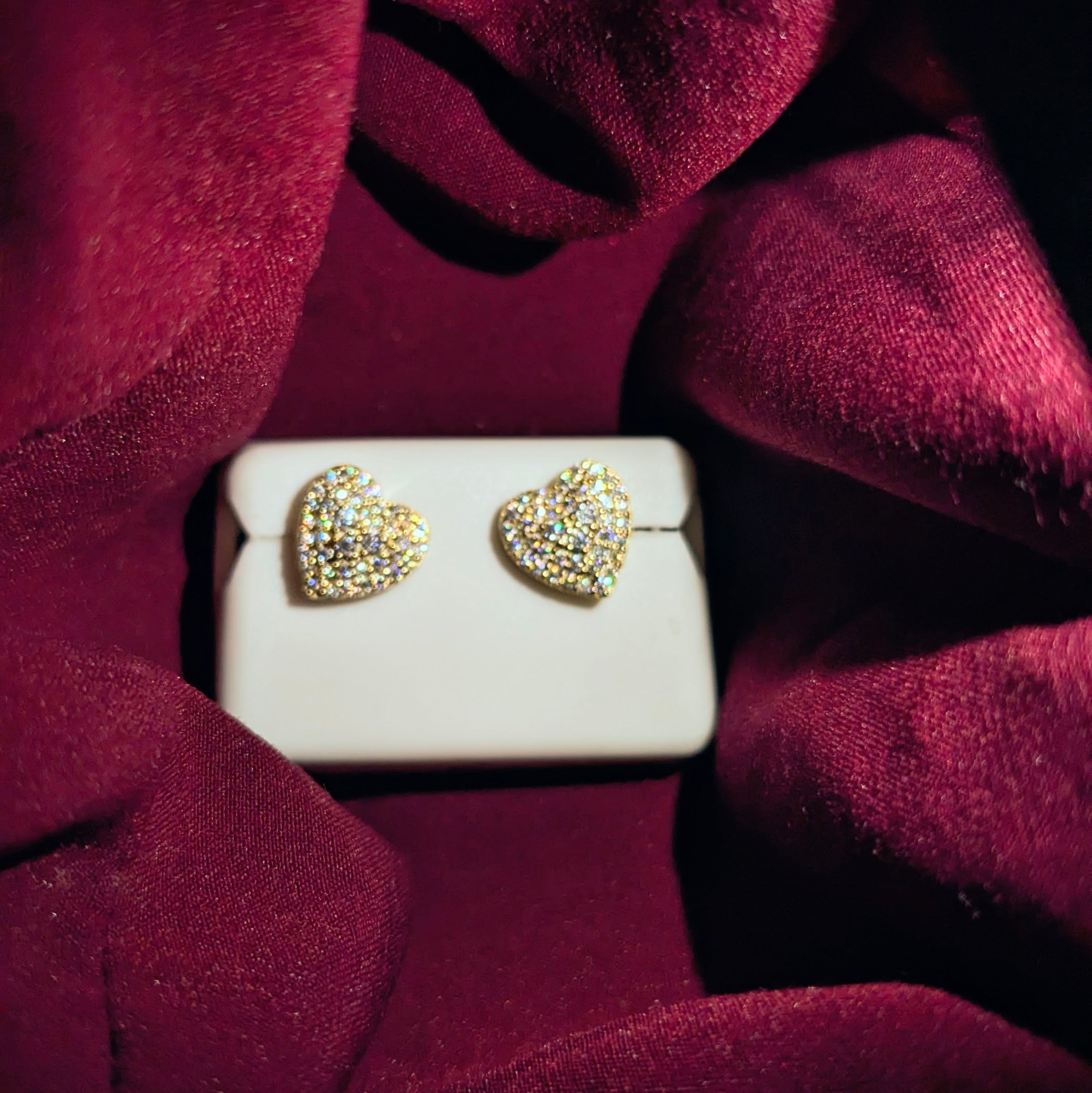 0.25 CT Heart Moissanite Earrings – 925 Sterling Silver