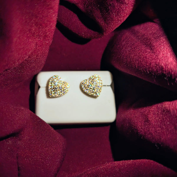 0.25 CT Heart Moissanite Earrings – 925 Sterling Silver