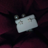 ✨ Star-Shaped Moissanite Earrings – 925 Sterling Silver ✨