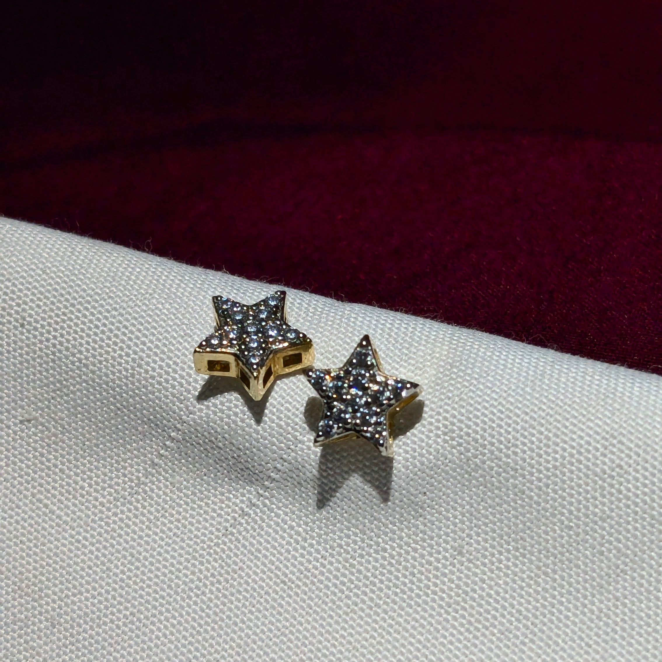 Star-Shaped Moissanite Earrings – 925 Sterling Silver