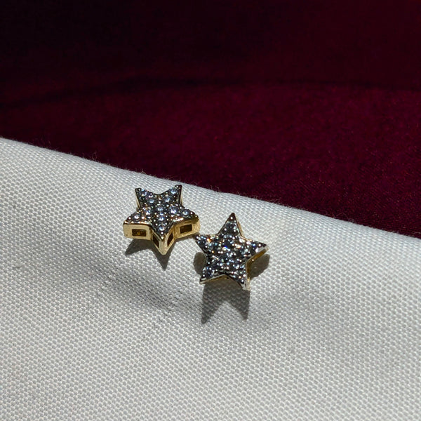 ✨ Star-Shaped Moissanite Earrings – 925 Sterling Silver ✨