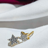 ✨ Star-Shaped Moissanite Earrings – 925 Sterling Silver ✨