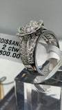 Elegant 2.00 CTTW Moissanite Ring – Sterling Silver, GRA Certified